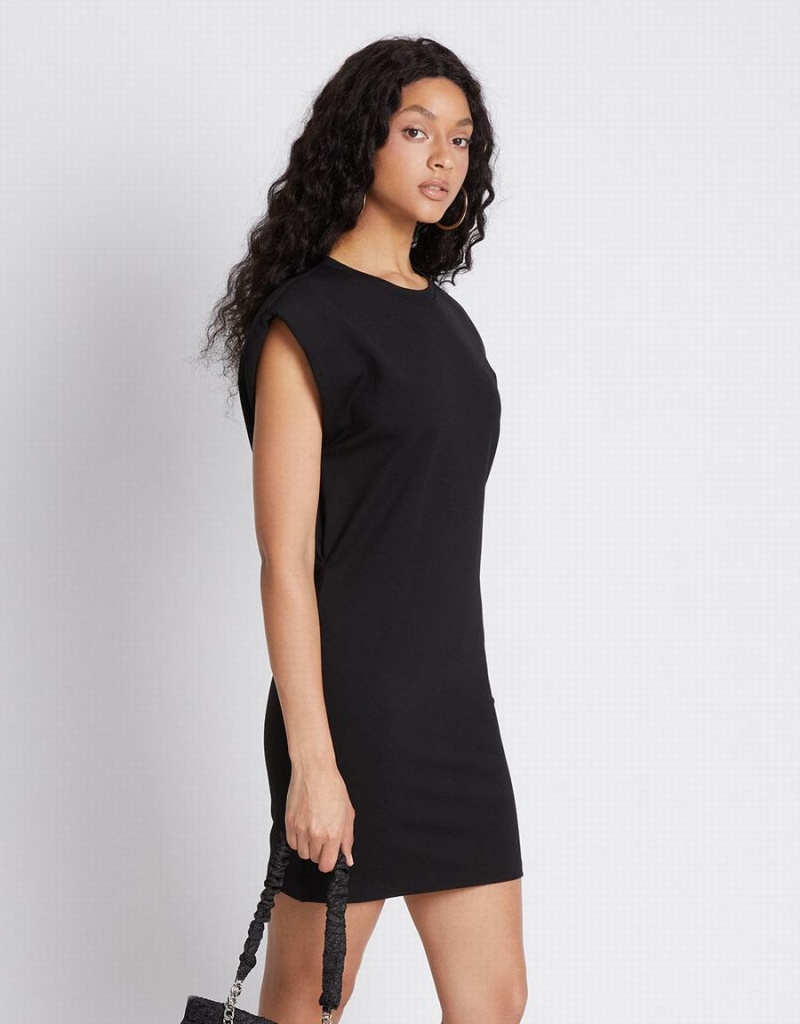 Urban Revivo Cut Out Back Sleeveless Women's Dress Black | IMS7983UG