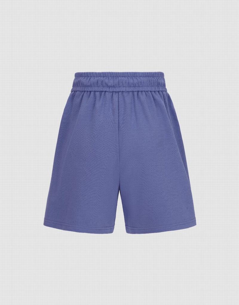 Urban Revivo Drawstring Waist Women's Shorts Blue | GRA2094WH