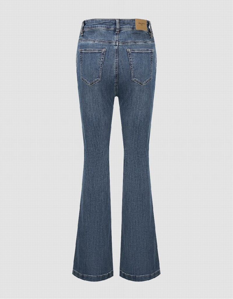 Urban Revivo Flare Women's Jeans Blue | ZLK1060KB