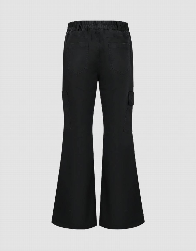 Urban Revivo Flare Women's Pants Black | SOO222BG