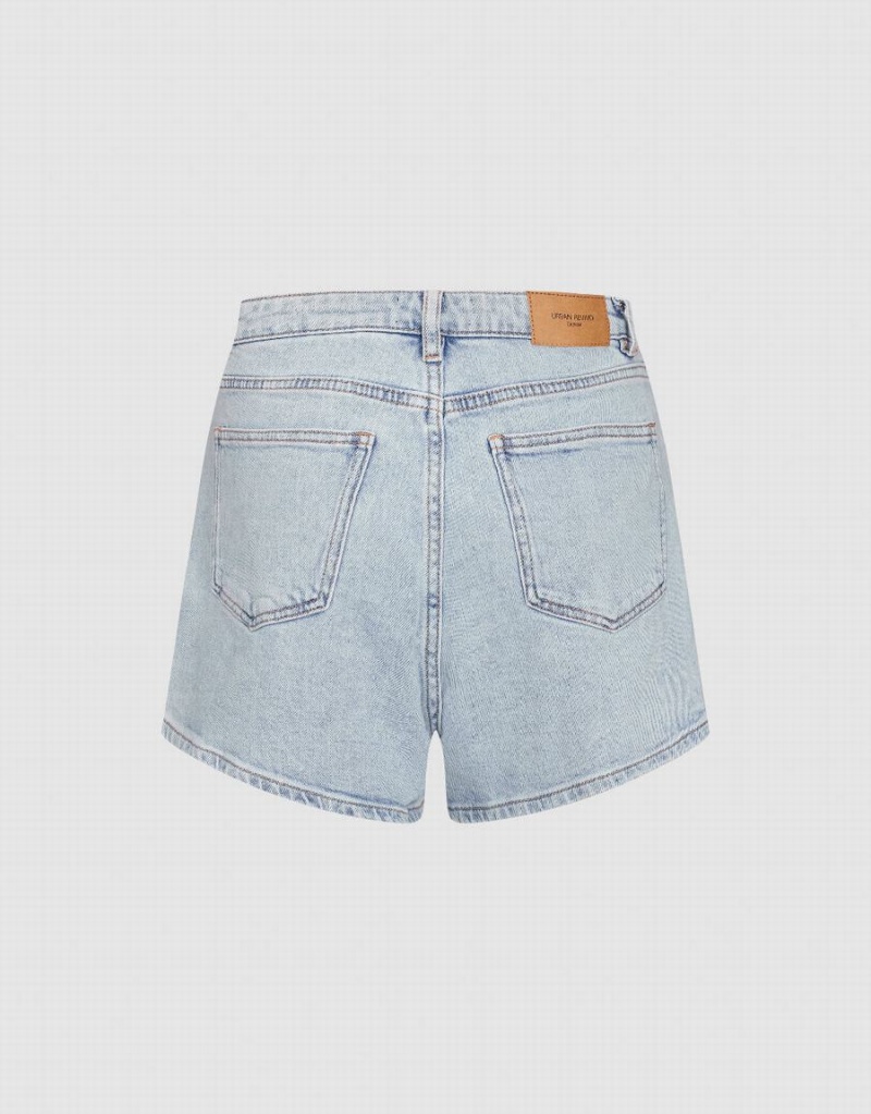 Urban Revivo Glamor Denim Women's Shorts Blue | QCO8181HY