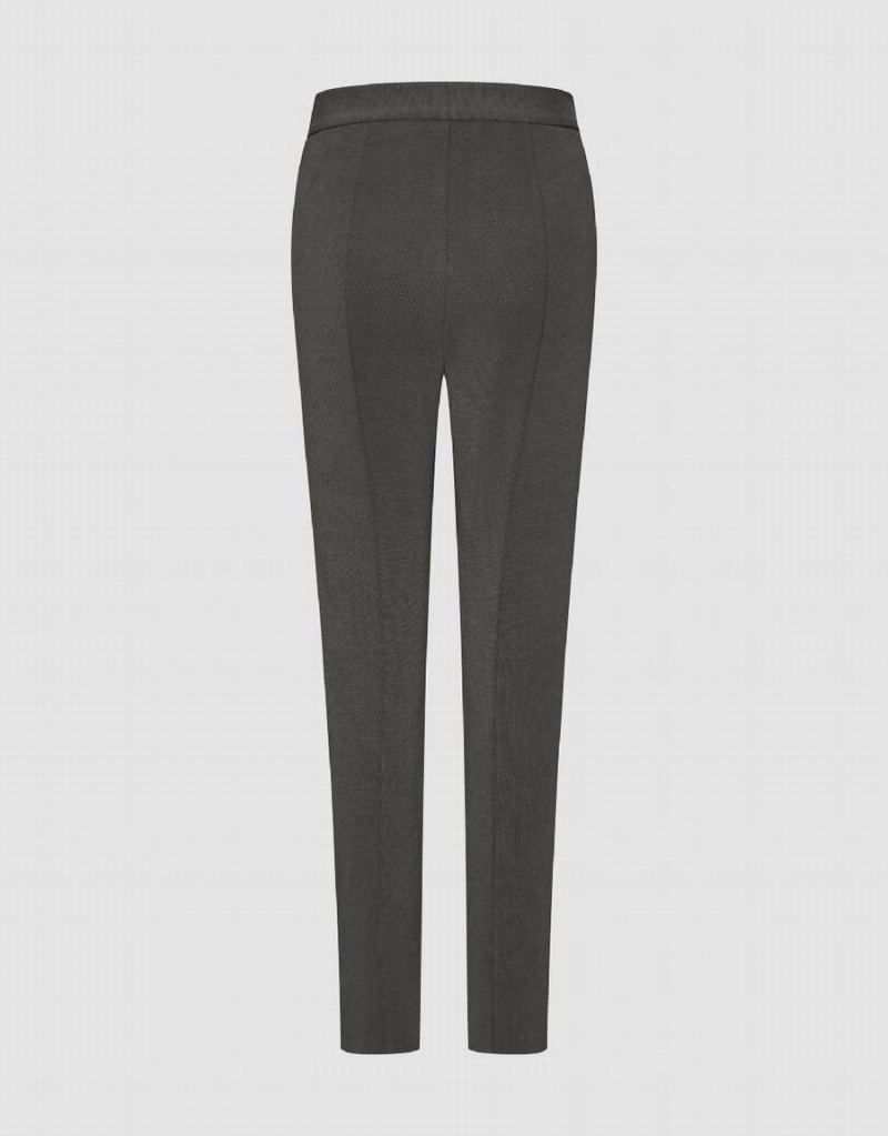 Urban Revivo Knitted Straight Women's Pants Dark Grey | MBK3589SO