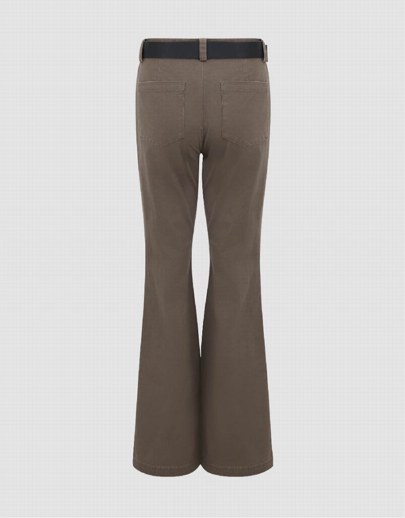 Urban Revivo Loose Flare Women's Pants Dark Grey | WPV4721PN