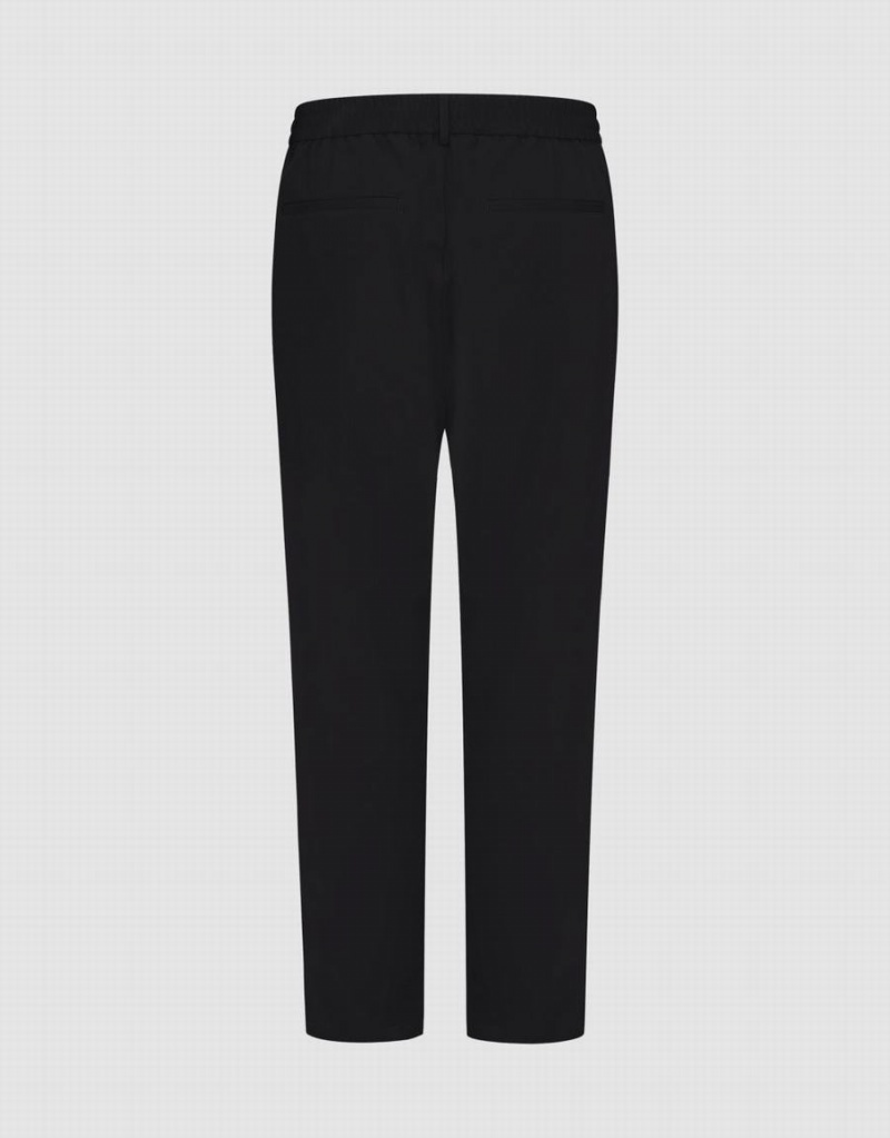 Urban Revivo Loose Straight Men's Pants Black | ZTD7324PV