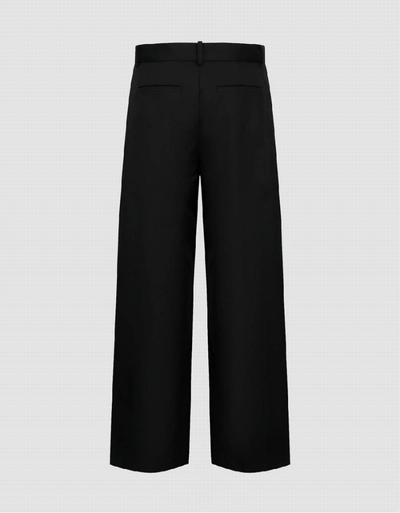 Urban Revivo Loose Wide-Leg Women's Pants Black | ZRY368SC