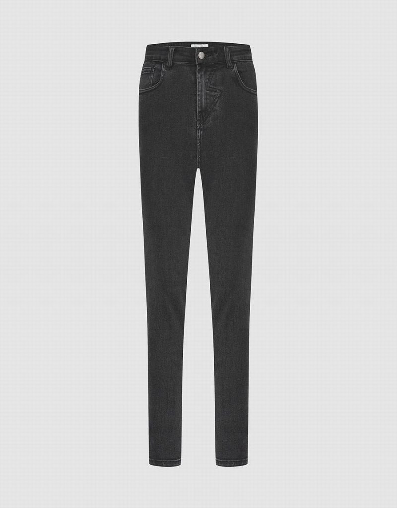 Urban Revivo Mid Waist Skinny Women\'s Jeans Grey | QIA2590II