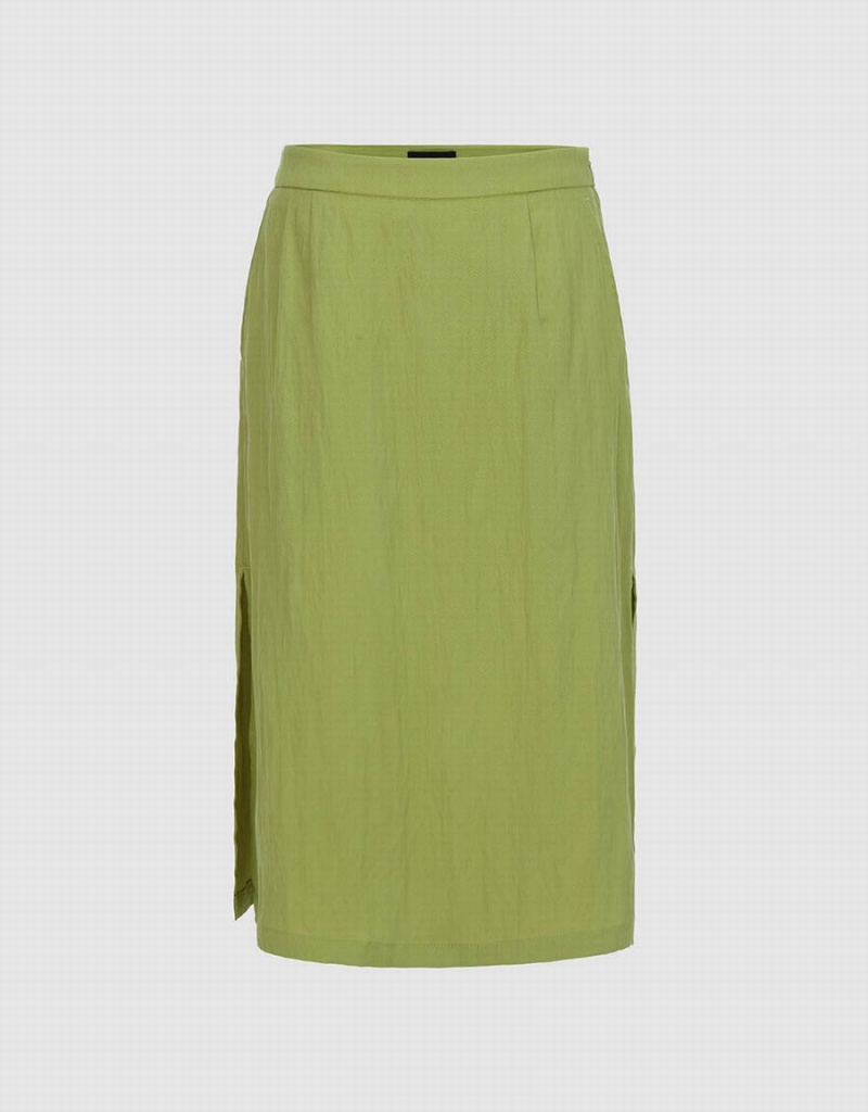 Urban Revivo Midi A-Line Women\'s Skirts Green | GPM152FE