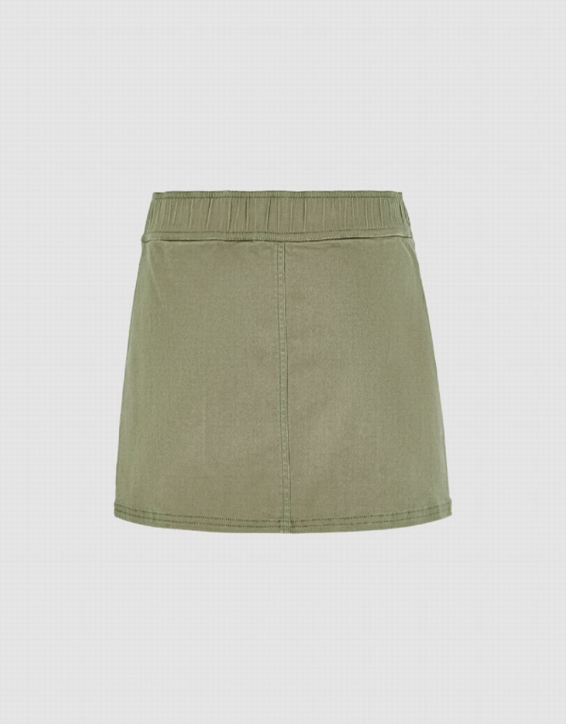 Urban Revivo Mini A-Line With Pockets Women's Skirts Green | EFW8295JM