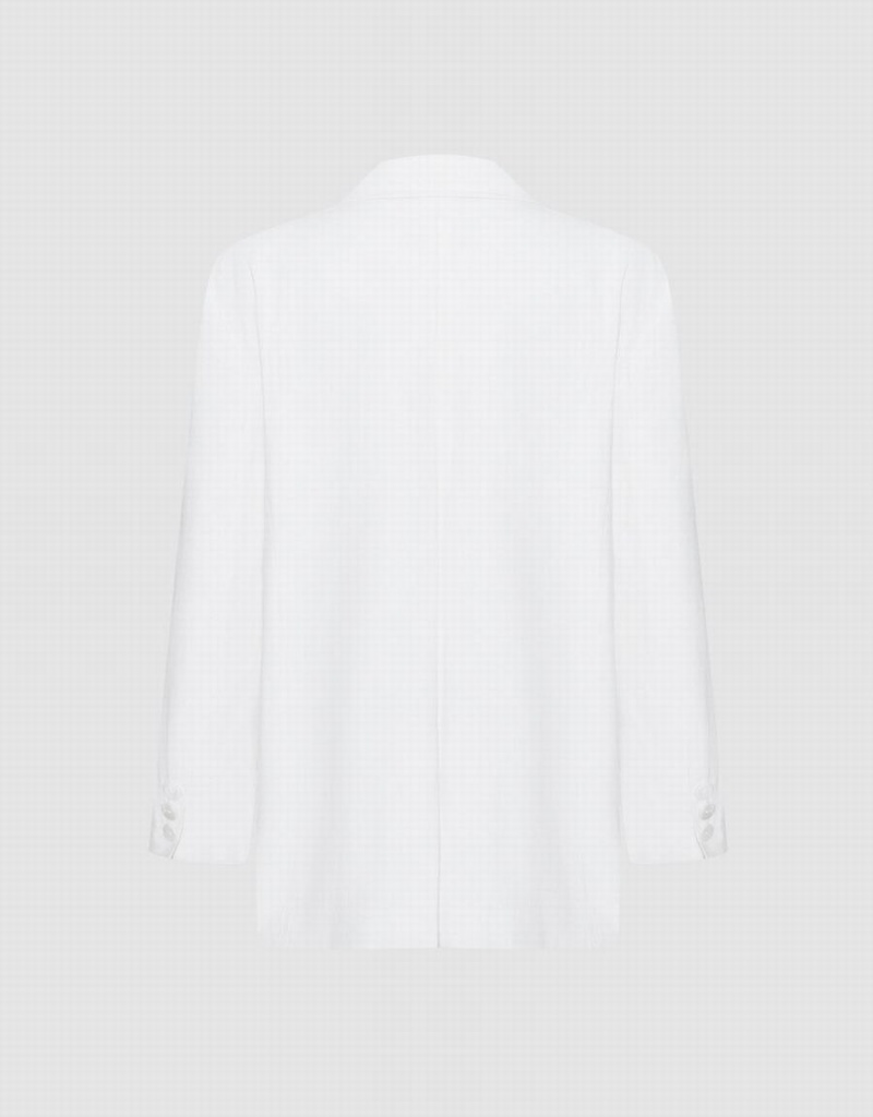 Urban Revivo Plain Single Breasted Women's Blazers White | FTZ9273YV