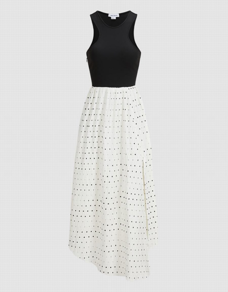 Urban Revivo Polka Dot Halter Women's Dress White | IMJ2722SV