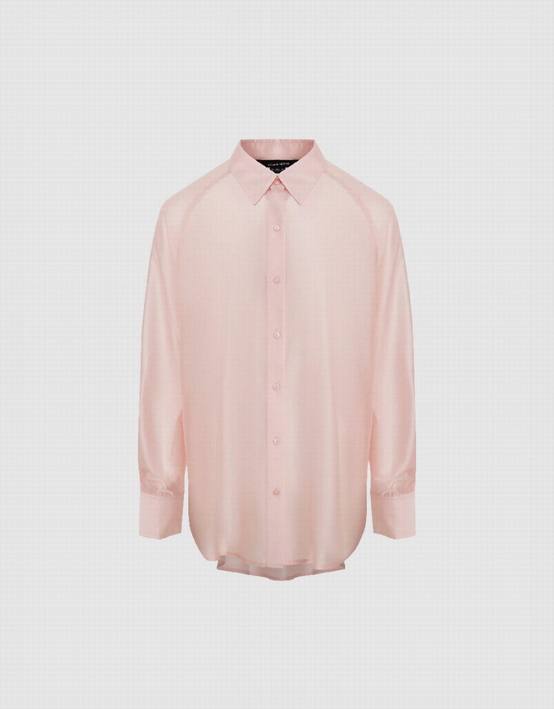 Urban Revivo Raglan Sleeve Straight Women's Shirts Pink | BLC783IT