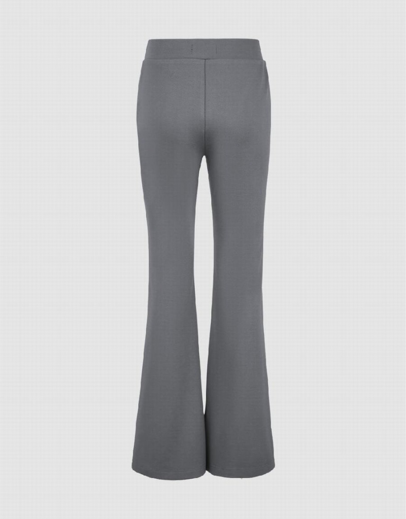 Urban Revivo Skinny Cropped Flare Women's Pants Dark Grey | QYF3645PI