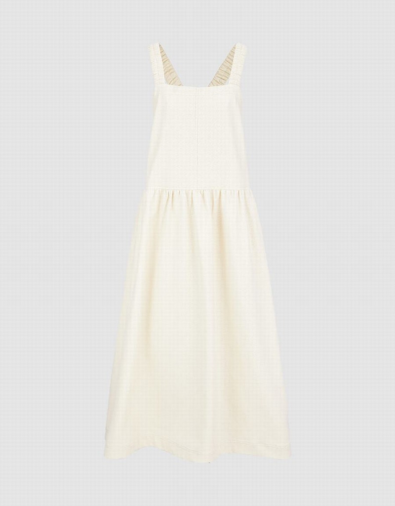 Urban Revivo Sleeveless A-Line Women's Dress White | EZW5676QV