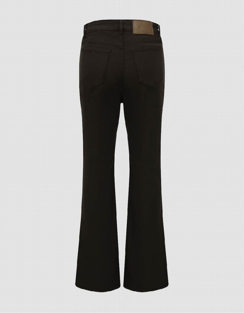 Urban Revivo Split Hem Flare Women's Jeans Brown | IPQ7980NC