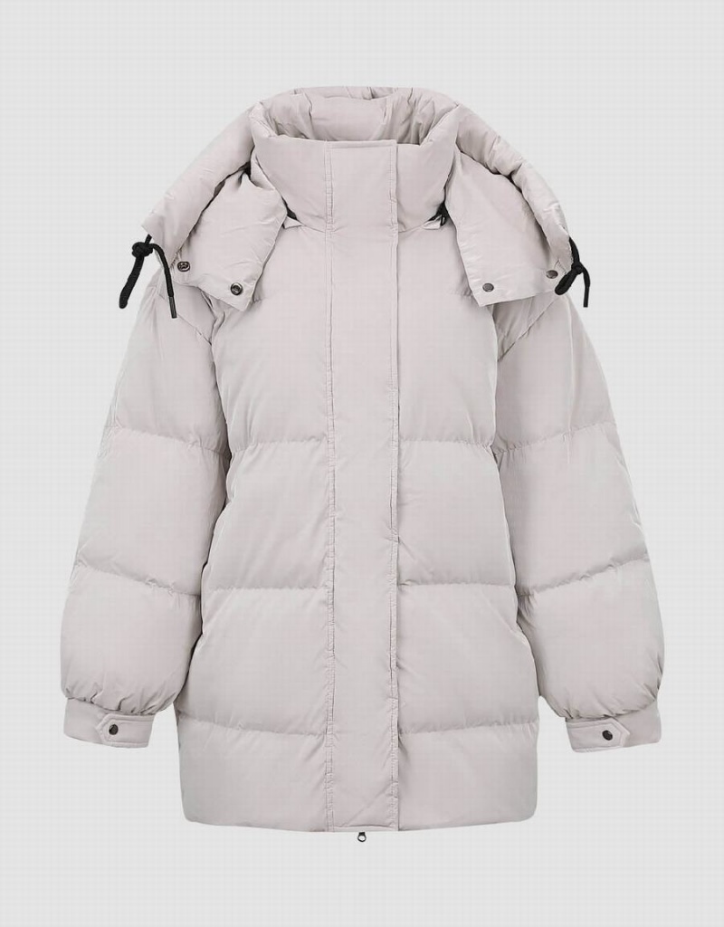 Urban Revivo Stand Collar Women's Down Jackets White | TGZ143CC