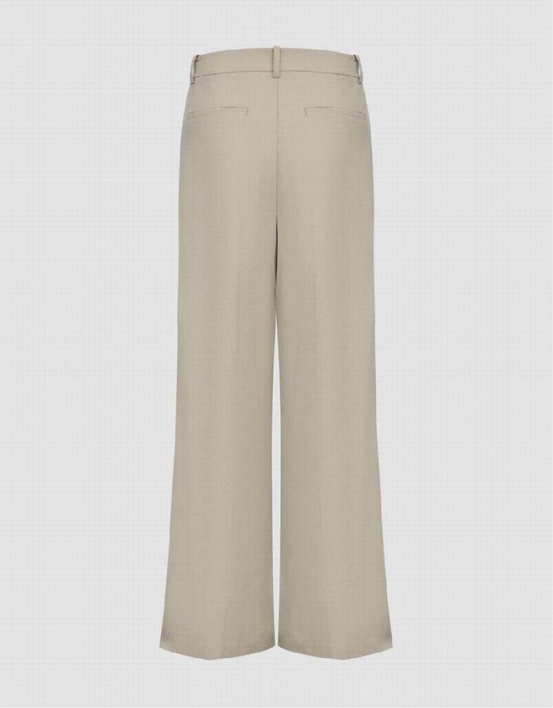 Urban Revivo Straight Leg Women's Pants Khaki | CGU270AS