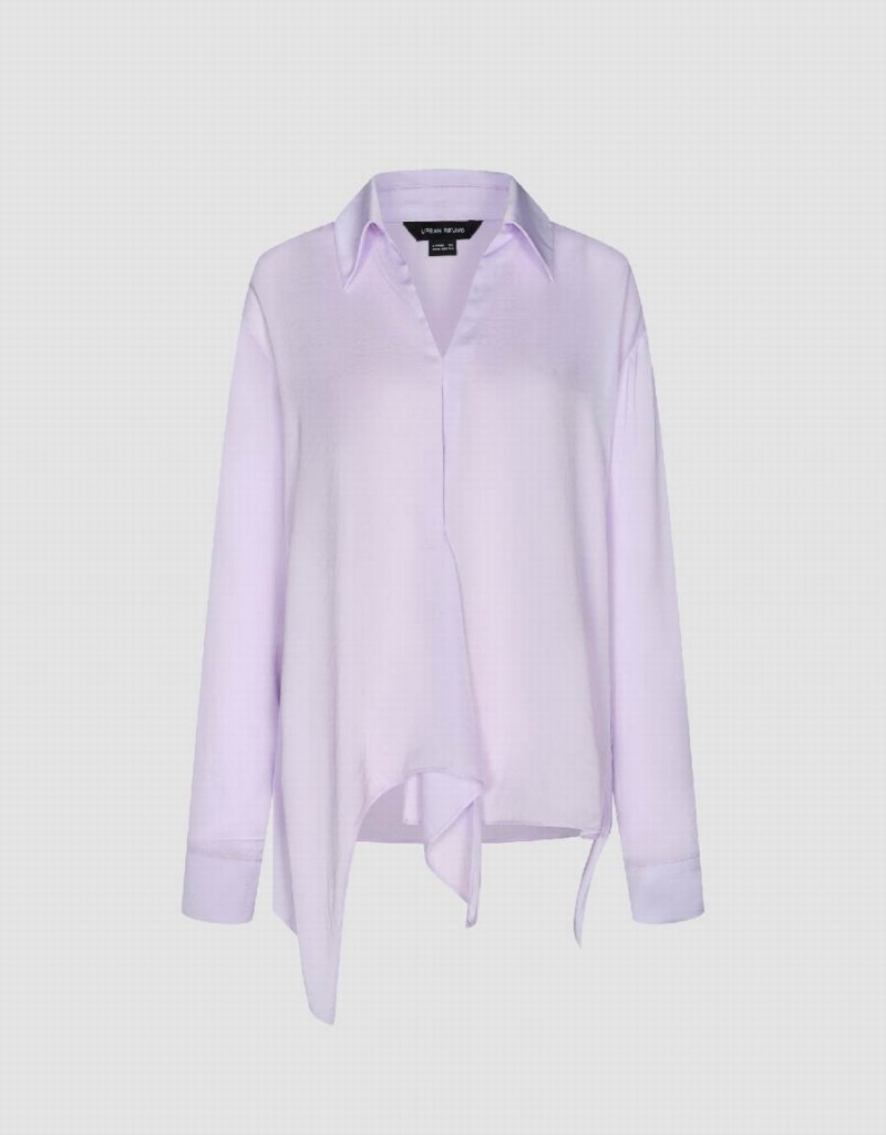 Urban Revivo Straight Overhead Women's Blouse Purple | TXT494OD