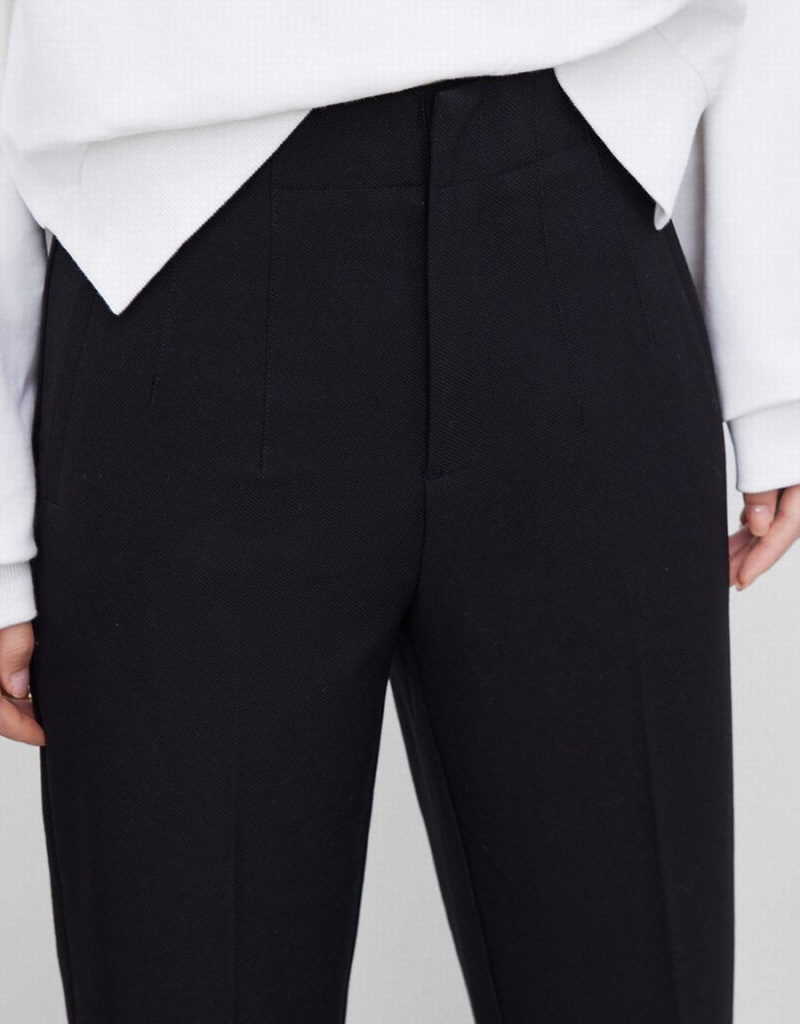 Urban Revivo Straight Tailored Women's Pants Black | XRC3881WI