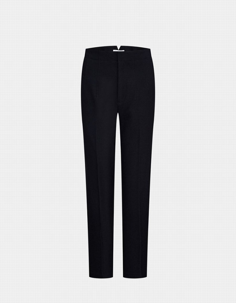 Urban Revivo Straight Tailored Women\'s Pants Black | XRC3881WI