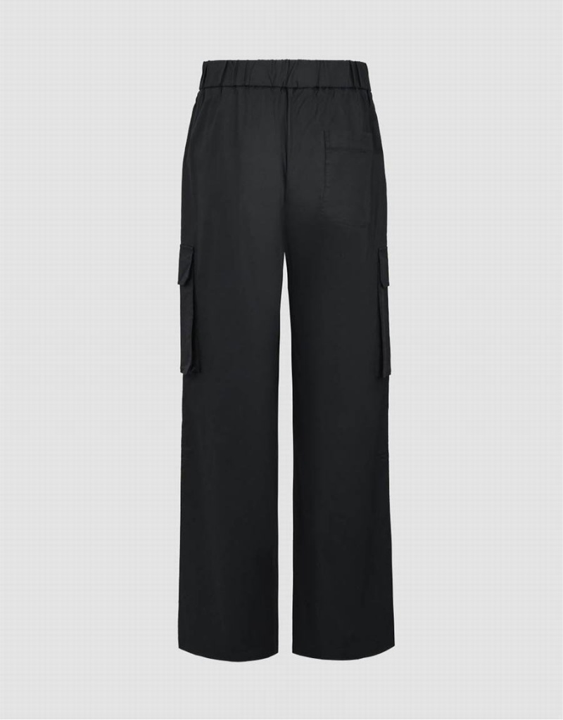 Urban Revivo Straight With Belt Men's Pants Black | EZG2945BZ