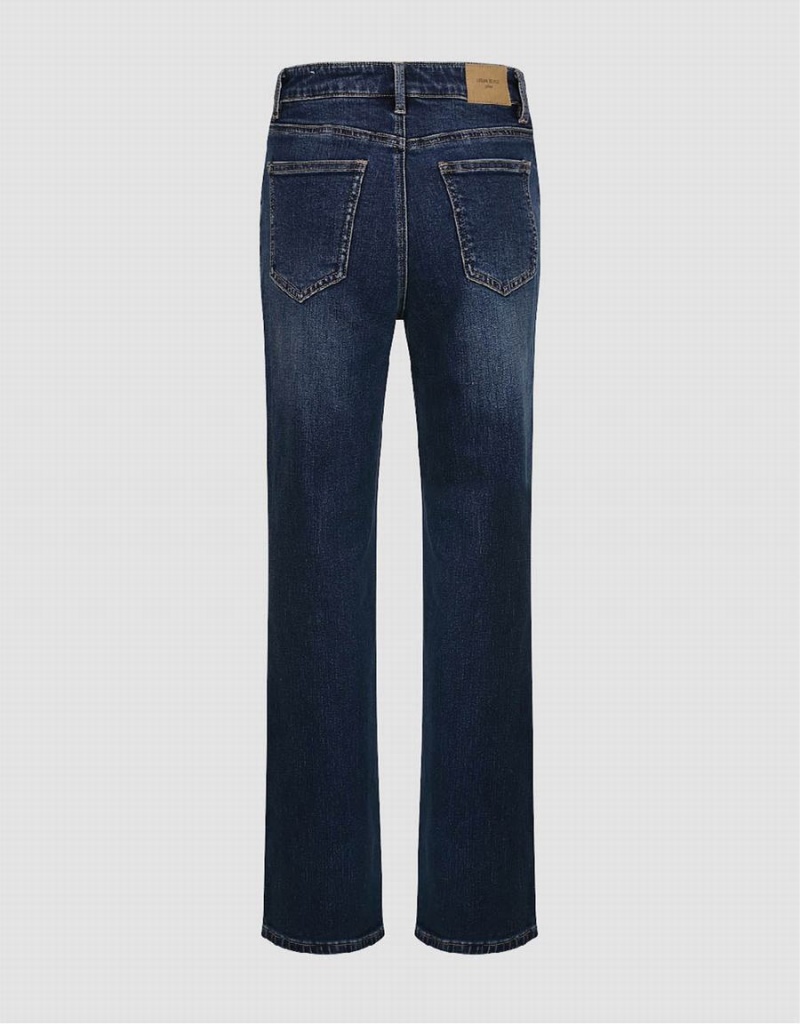 Urban Revivo Straight Women's Jeans Blue | WPQ1429EK