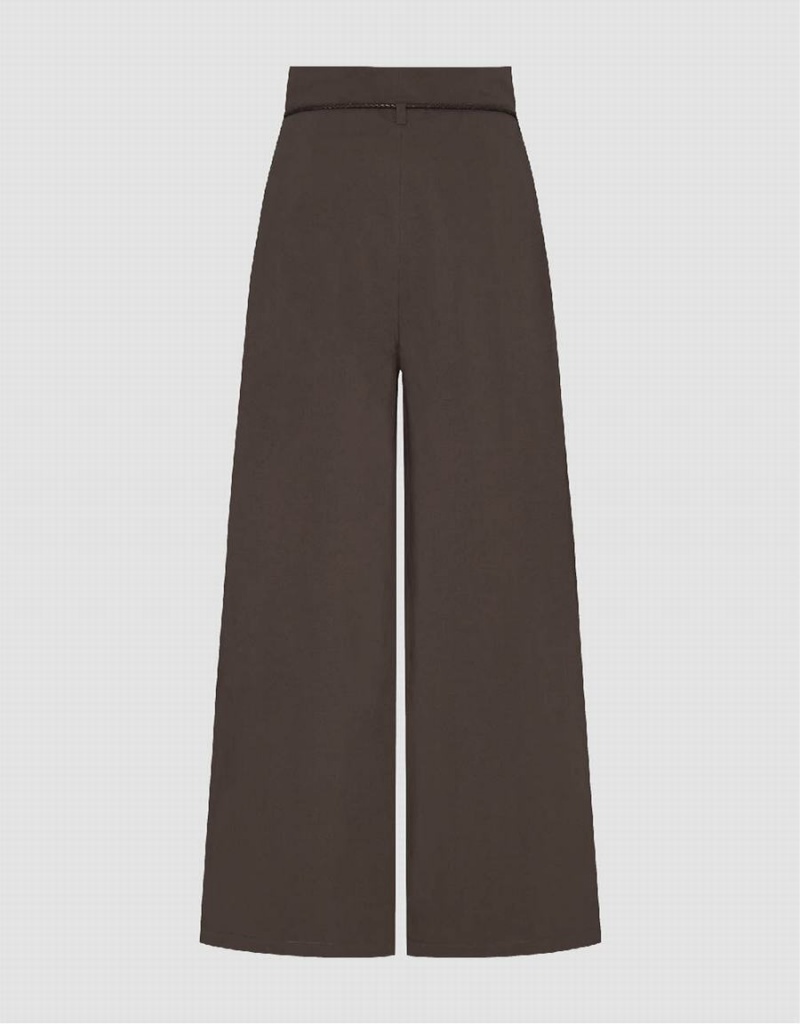 Urban Revivo Straight Women's Pants Brown | RST4994US