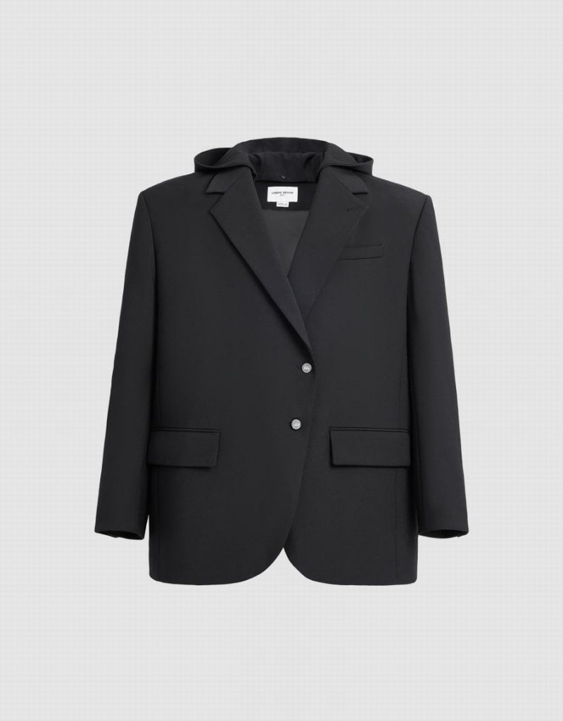 Urban Revivo Tailored Long Women's Blazers Black | JVW1411AO