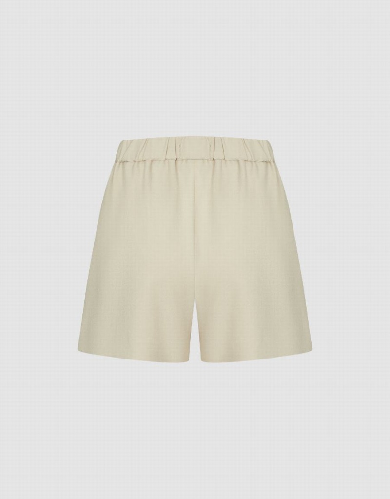 Urban Revivo Tailored Regular Women's Shorts Khaki | TBV8680UJ