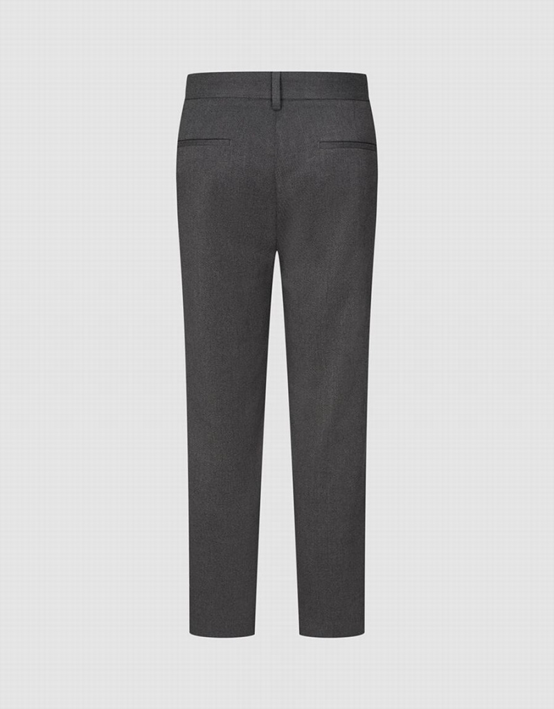 Urban Revivo Tailored Straight Men's Pants Dark Grey | GJZ8659SZ