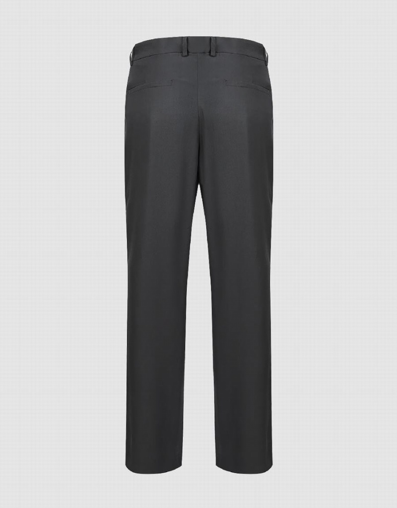 Urban Revivo Tailored Straight Men's Pants Grey | IKQ5384BN