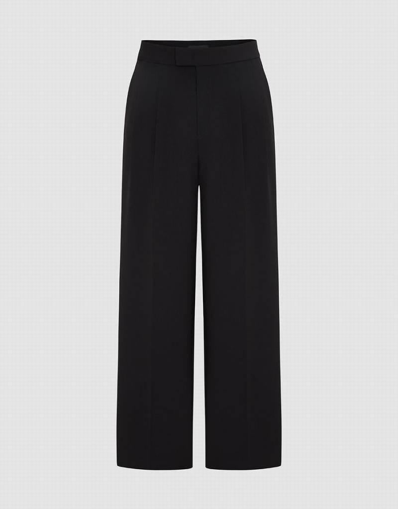 Urban Revivo Tailored Straight Women\'s Pants Black | TCD9591PC