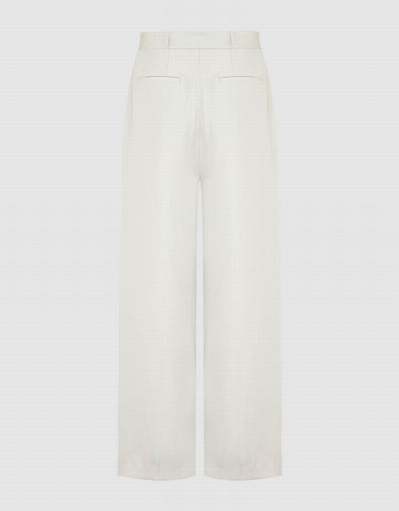 Urban Revivo Tailored Straight Women's Pants White | PFK5635UO