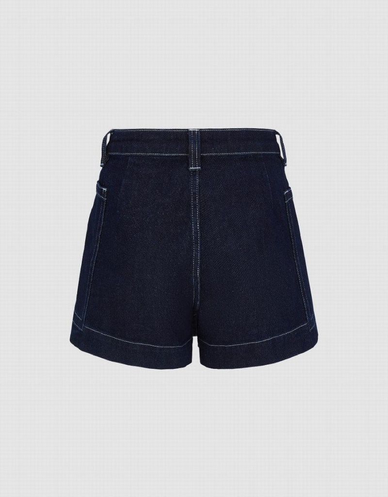 Urban Revivo Urban Denim Women's Shorts Blue | GWK4462CB