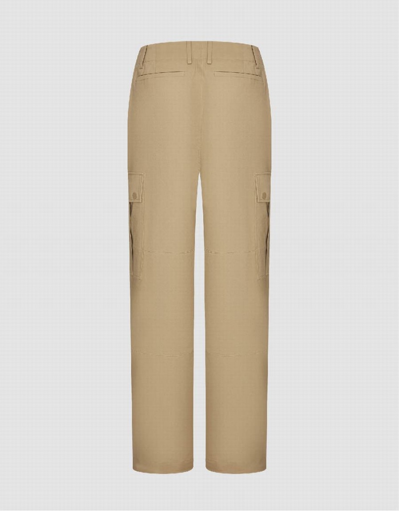 Urban Revivo Wide-Leg Women's Pants Khaki | WZZ5395GB